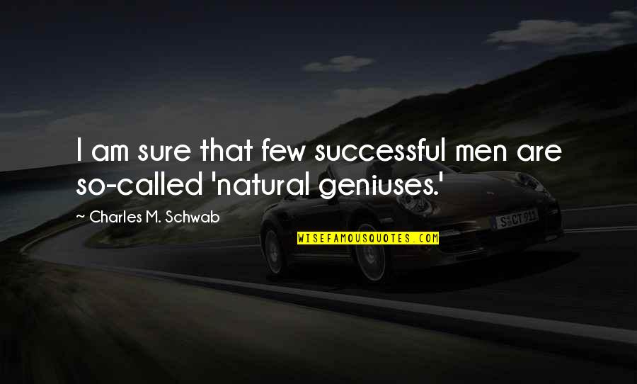 Fundamentarea Quotes By Charles M. Schwab: I am sure that few successful men are
