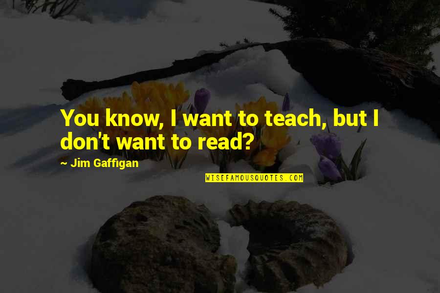 Funderbirk Quotes By Jim Gaffigan: You know, I want to teach, but I