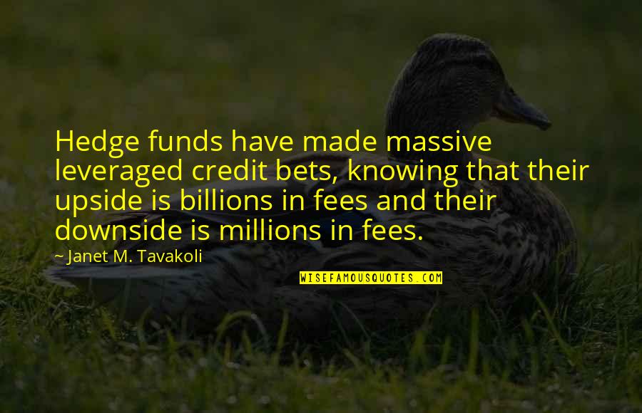 Funds Quotes By Janet M. Tavakoli: Hedge funds have made massive leveraged credit bets,