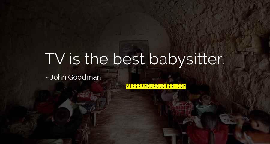 Funeral Directors Quotes By John Goodman: TV is the best babysitter.