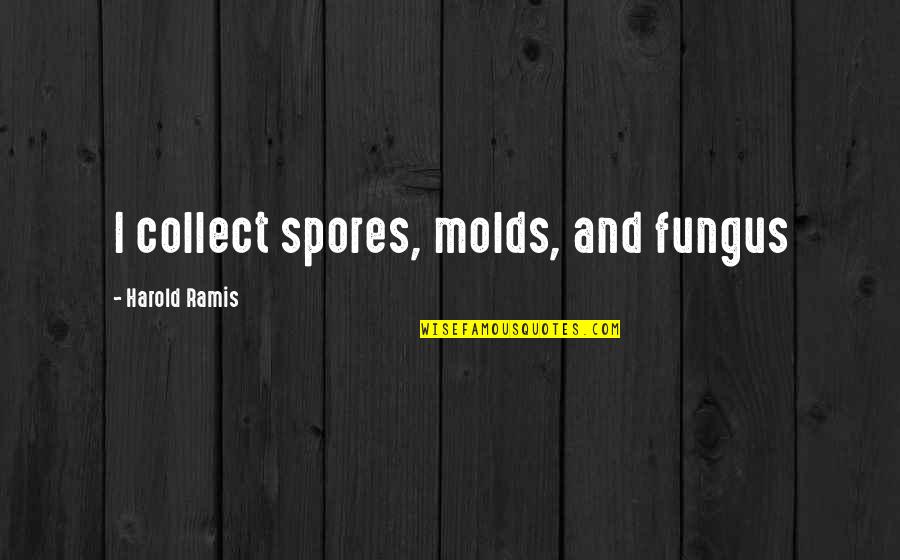 Fungus Quotes By Harold Ramis: I collect spores, molds, and fungus Fungus Quotes By Harold Ramis: I collect spores, molds, and fungus