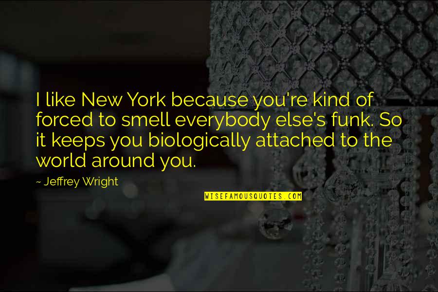 Funk's Quotes By Jeffrey Wright: I like New York because you're kind of