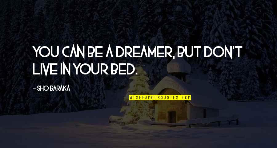 Funky Me Quotes By Sho Baraka: You can be a dreamer, but don't live