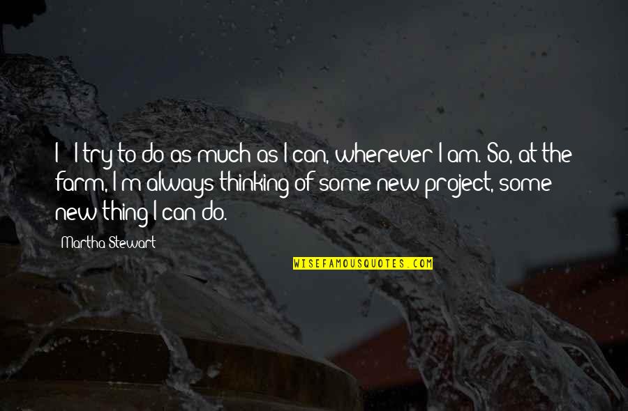 Funmilayo Quotes By Martha Stewart: I - I try to do as much Funmilayo Quotes By Martha Stewart: I - I try to do as much