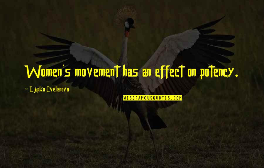 Funniest Bubbles Quotes By Ljupka Cvetanova: Women's movement has an effect on potency. Funniest Bubbles Quotes By Ljupka Cvetanova: Women's movement has an effect on potency.
