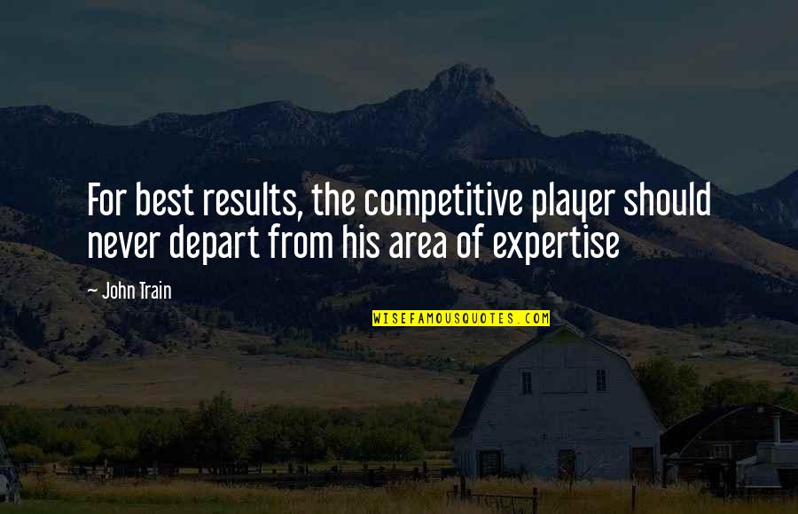 Funniest Religion Quotes By John Train: For best results, the competitive player should never