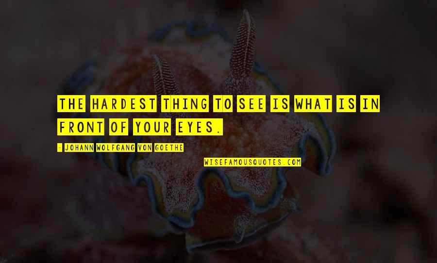 Funny 13th Anniversary Quotes By Johann Wolfgang Von Goethe: The hardest thing to see is what is Funny 13th Anniversary Quotes By Johann Wolfgang Von Goethe: The hardest thing to see is what is