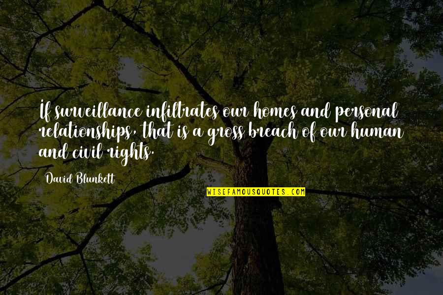 Funny 40th Quotes By David Blunkett: If surveillance infiltrates our homes and personal relationships,