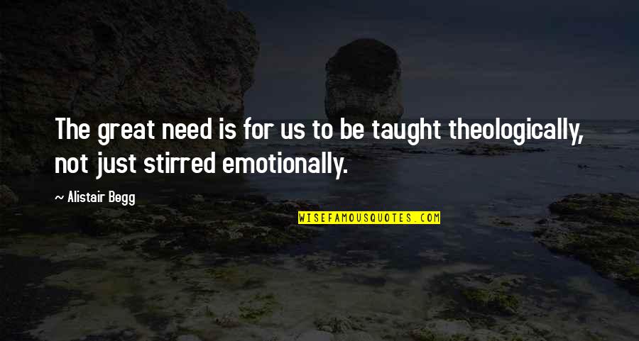 Funny 4th Quotes By Alistair Begg: The great need is for us to be