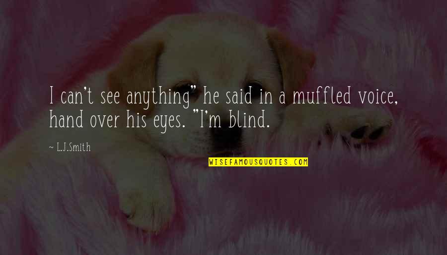 Funny And Hilarious Quotes By L.J.Smith: I can't see anything" he said in a