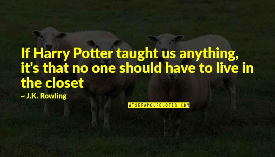 Funny Aph Quotes By J.K. Rowling: If Harry Potter taught us anything, it's that