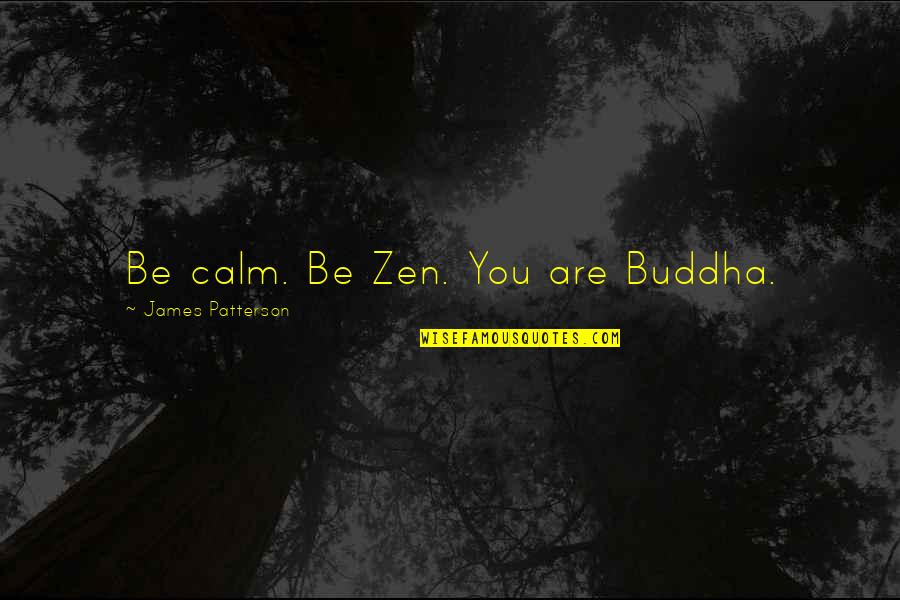 Funny Apologies Quotes By James Patterson: Be calm. Be Zen. You are Buddha.