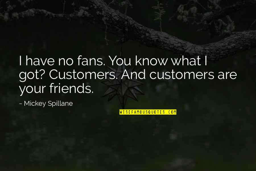 Funny Babbling Quotes By Mickey Spillane: I have no fans. You know what I