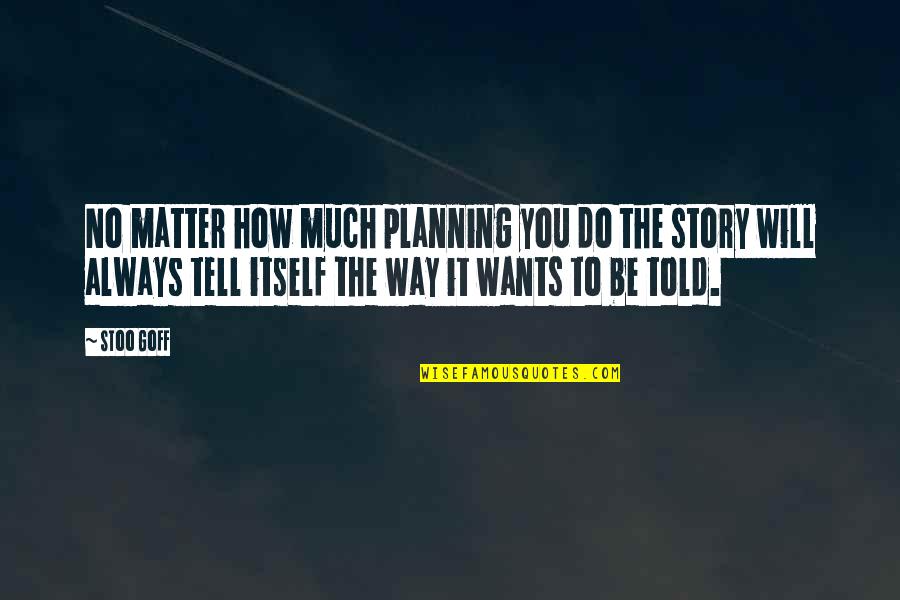 Funny Ballin Quotes By Stoo Goff: No matter how much planning you do the