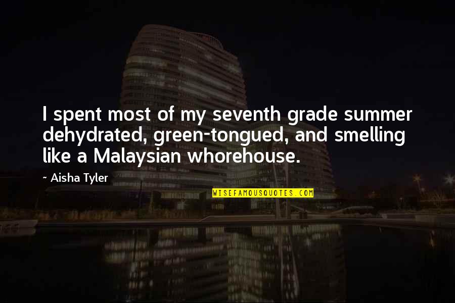 Funny Bangtan Quotes By Aisha Tyler: I spent most of my seventh grade summer