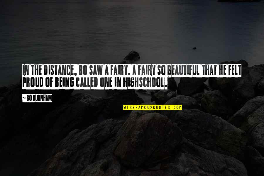 Funny Beautiful Quotes By Bo Burnham: In the distance, Bo saw a fairy. A