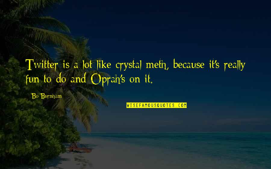 Funny Because Quotes By Bo Burnham: Twitter is a lot like crystal meth, because