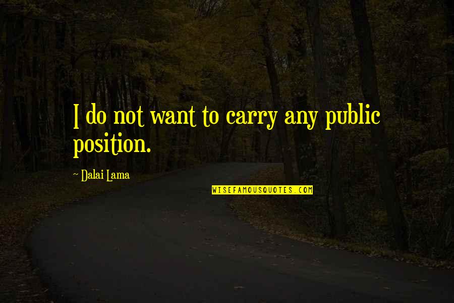 Funny Booty Quotes By Dalai Lama: I do not want to carry any public