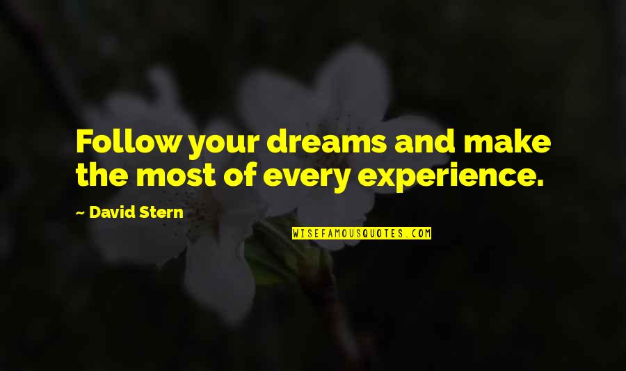 Funny Boov Quotes By David Stern: Follow your dreams and make the most of