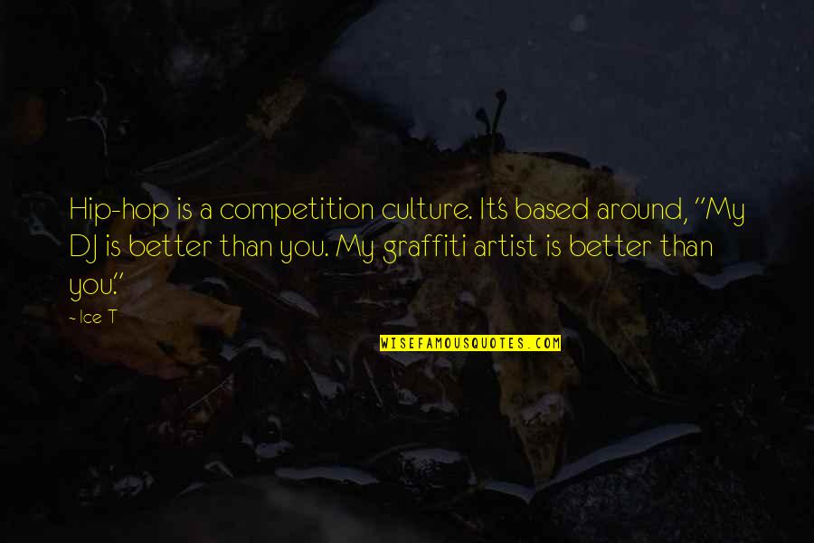 Funny Bouldering Quotes By Ice-T: Hip-hop is a competition culture. It's based around,