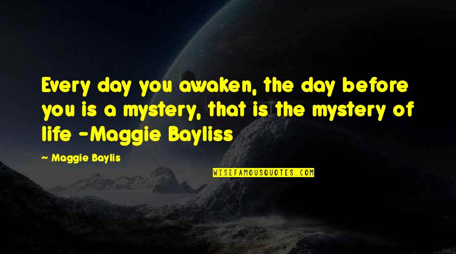 Funny Bristolian Quotes By Maggie Baylis: Every day you awaken, the day before you Funny Bristolian Quotes By Maggie Baylis: Every day you awaken, the day before you