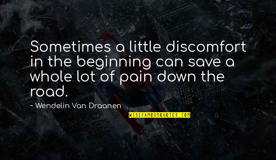 Funny Brock Lesnar Quotes By Wendelin Van Draanen: Sometimes a little discomfort in the beginning can