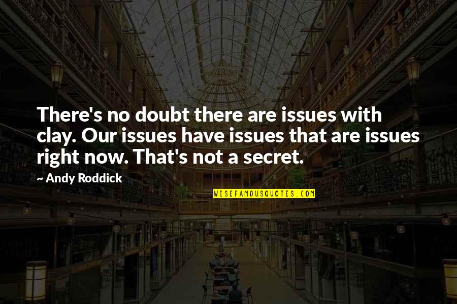 Funny Bunk Bed Quotes By Andy Roddick: There's no doubt there are issues with clay.