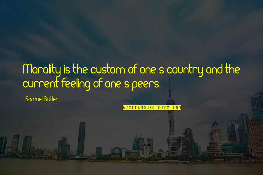 Funny Bush Jr Quotes By Samuel Butler: Morality is the custom of one's country and