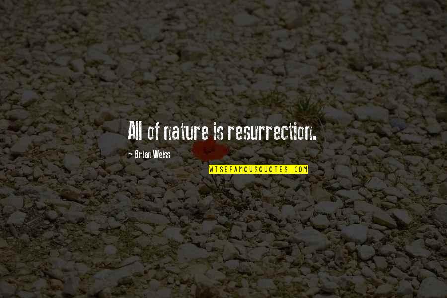 Funny But Effective Quotes By Brian Weiss: All of nature is resurrection.