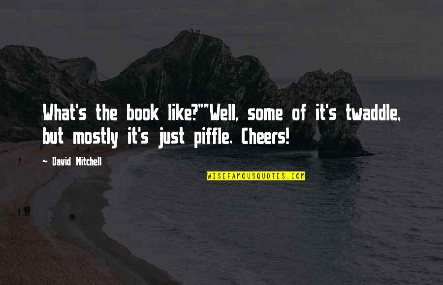 Funny Cake Topper Quotes By David Mitchell: What's the book like?""Well, some of it's twaddle,