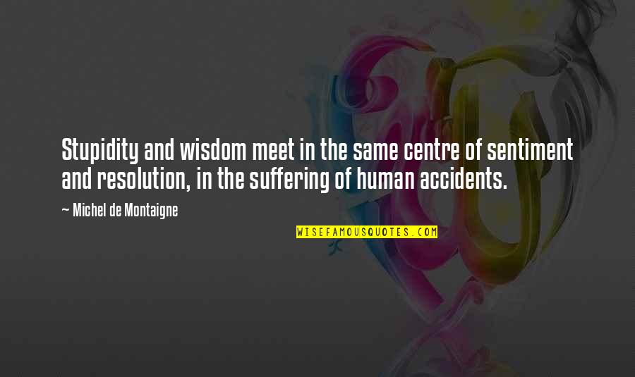 Funny Caramel Quotes By Michel De Montaigne: Stupidity and wisdom meet in the same centre Funny Caramel Quotes By Michel De Montaigne: Stupidity and wisdom meet in the same centre