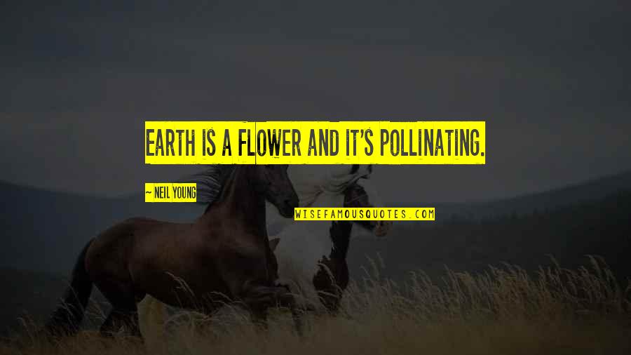Funny Cars Quotes By Neil Young: Earth is a flower and it's pollinating.