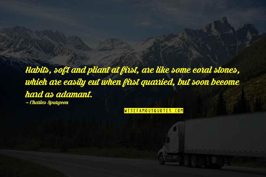 Funny Carsales Quotes By Charles Spurgeon: Habits, soft and pliant at first, are like