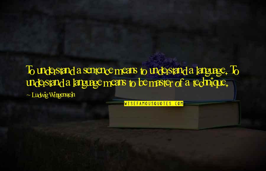 Funny Cartman Quotes By Ludwig Wittgenstein: To understand a sentence means to understand a