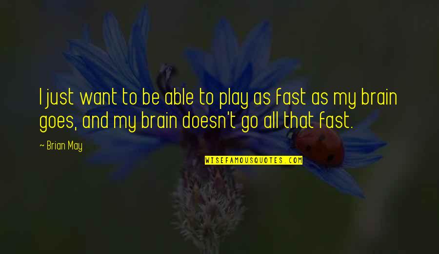 Funny Catholicism Quotes By Brian May: I just want to be able to play