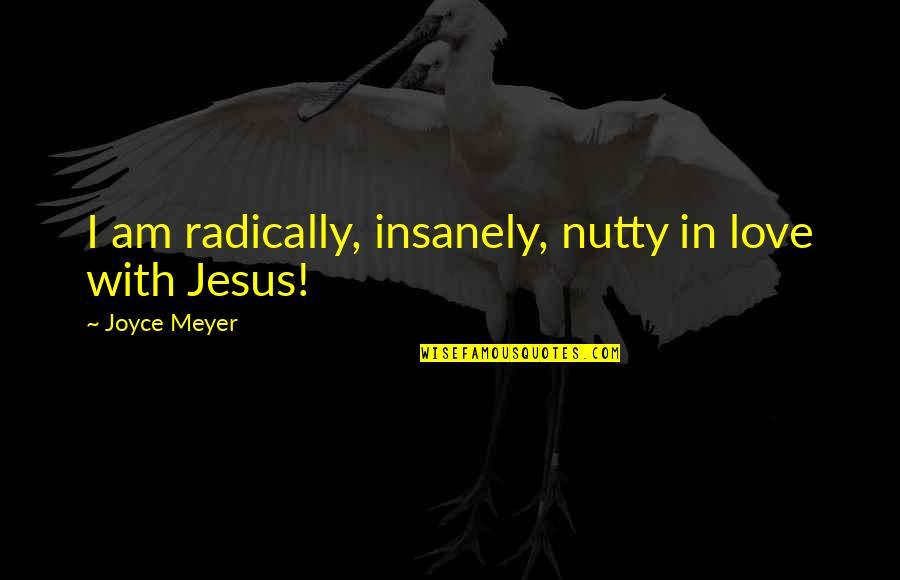 Funny Caveman Quotes By Joyce Meyer: I am radically, insanely, nutty in love with