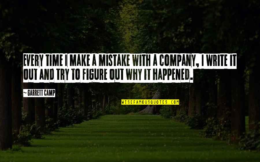 Funny Charou Quotes By Garrett Camp: Every time I make a mistake with a Funny Charou Quotes By Garrett Camp: Every time I make a mistake with a