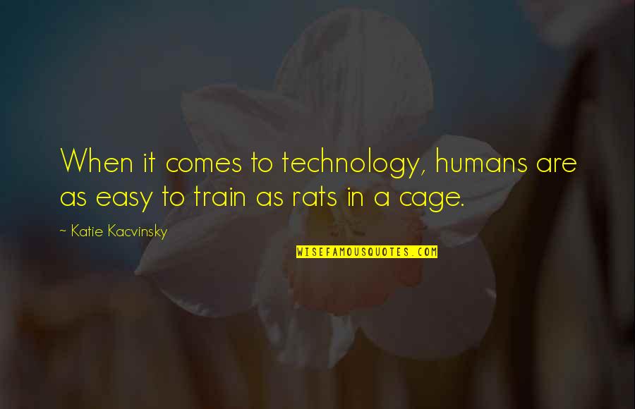 Funny Chick Fil A Quotes By Katie Kacvinsky: When it comes to technology, humans are as