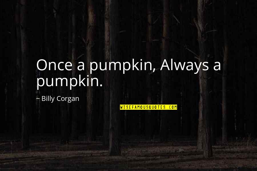 Funny Choke Quotes By Billy Corgan: Once a pumpkin, Always a pumpkin.