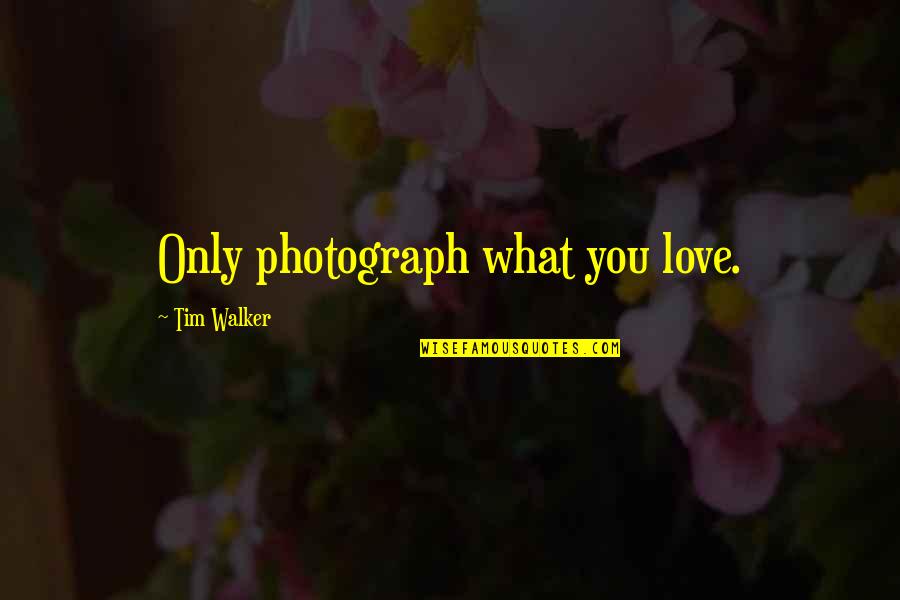 Funny Christmas Eve Quotes By Tim Walker: Only photograph what you love.