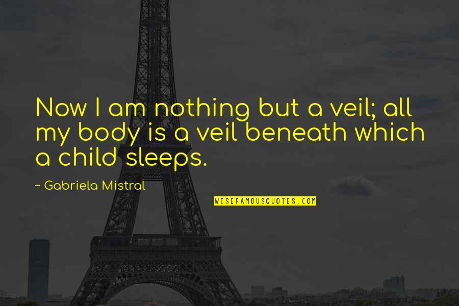 Funny Christmas Pajama Quotes By Gabriela Mistral: Now I am nothing but a veil; all
