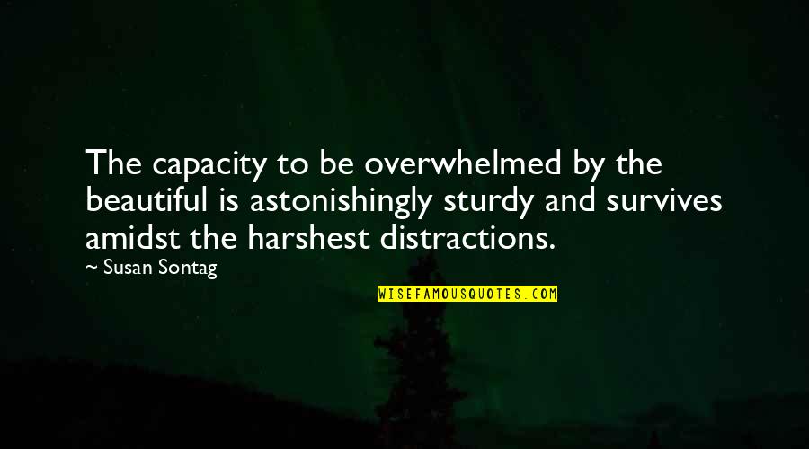 Funny Colleagues Quotes By Susan Sontag: The capacity to be overwhelmed by the beautiful