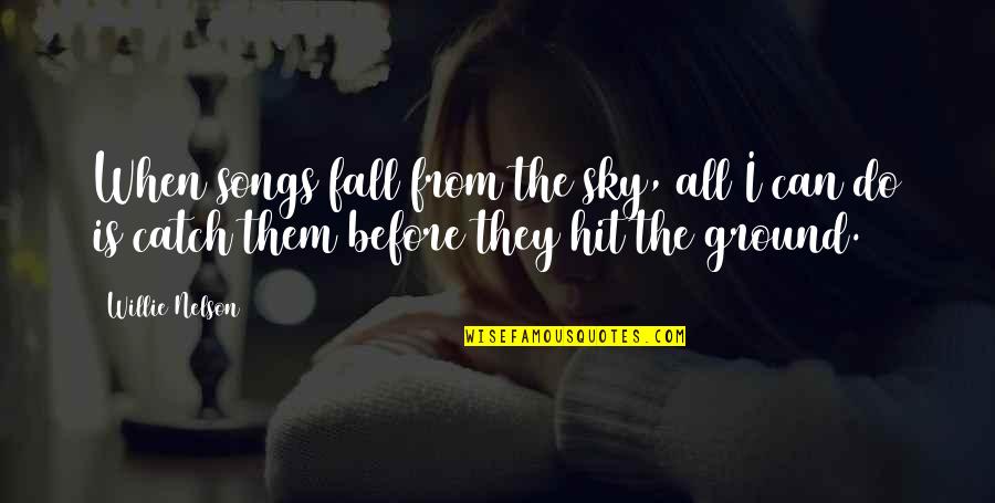 Funny Colosseum Quotes By Willie Nelson: When songs fall from the sky, all I