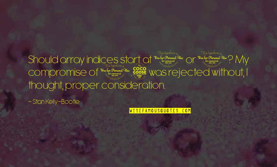 Funny Consideration Quotes By Stan Kelly-Bootle: Should array indices start at