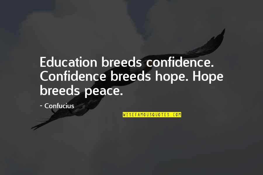 Funny Contracting Quotes By Confucius: Education breeds confidence. Confidence breeds hope. Hope breeds