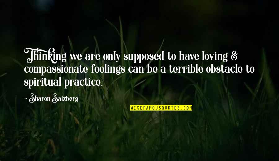 Funny Couch Potato Quotes By Sharon Salzberg: Thinking we are only supposed to have loving