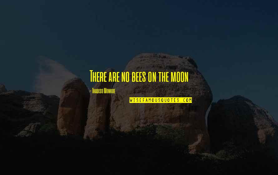 Funny Cows Quotes By Thabiso Monkoe: There are no bees on the moon