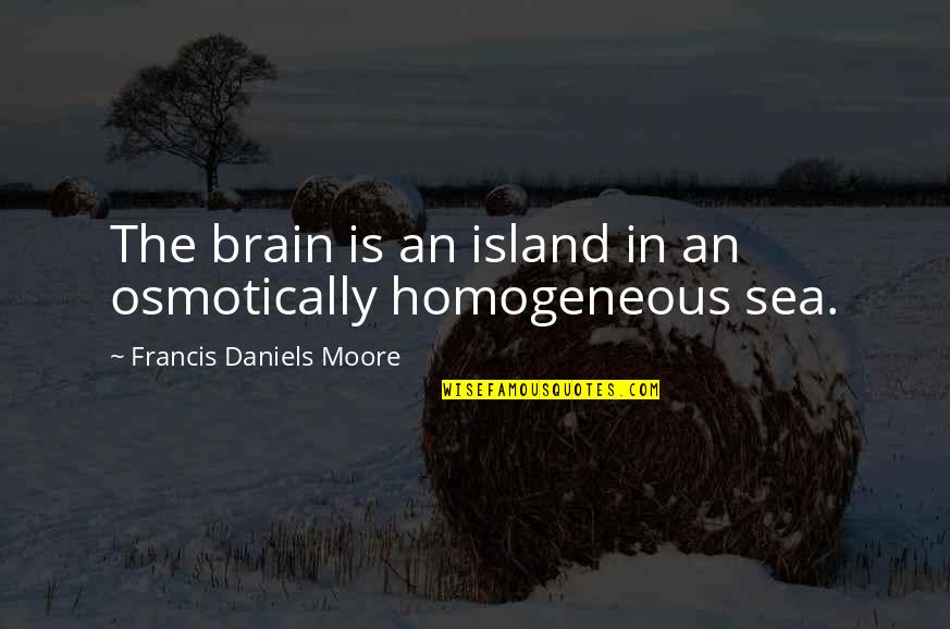 Funny Crossfit Quotes By Francis Daniels Moore: The brain is an island in an osmotically