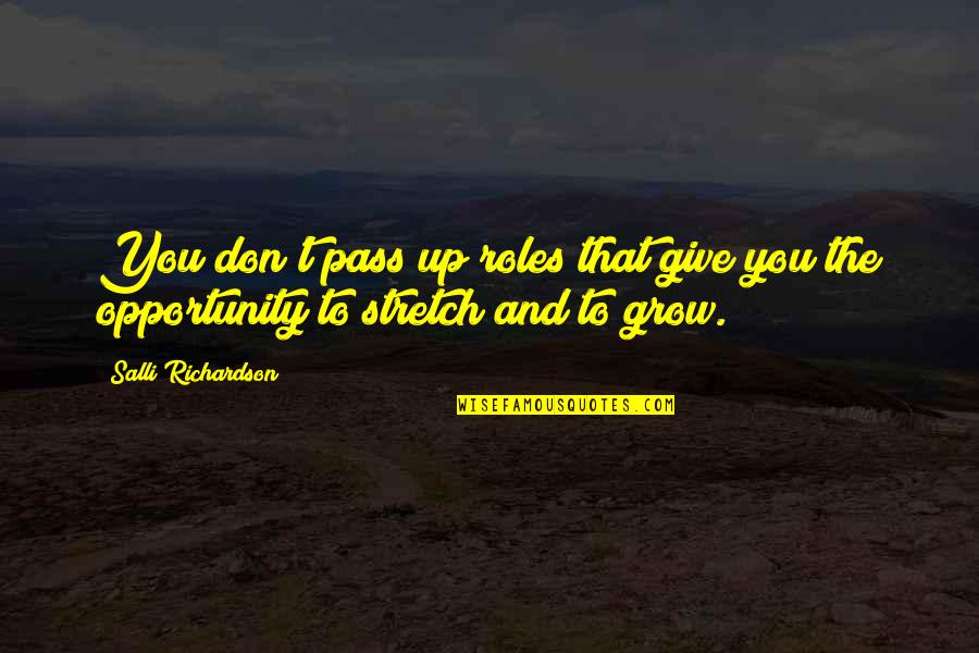 Funny Danish Quotes By Salli Richardson: You don't pass up roles that give you