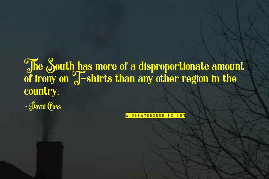 Funny David Cross Quotes By David Cross: The South has more of a disproportionate amount